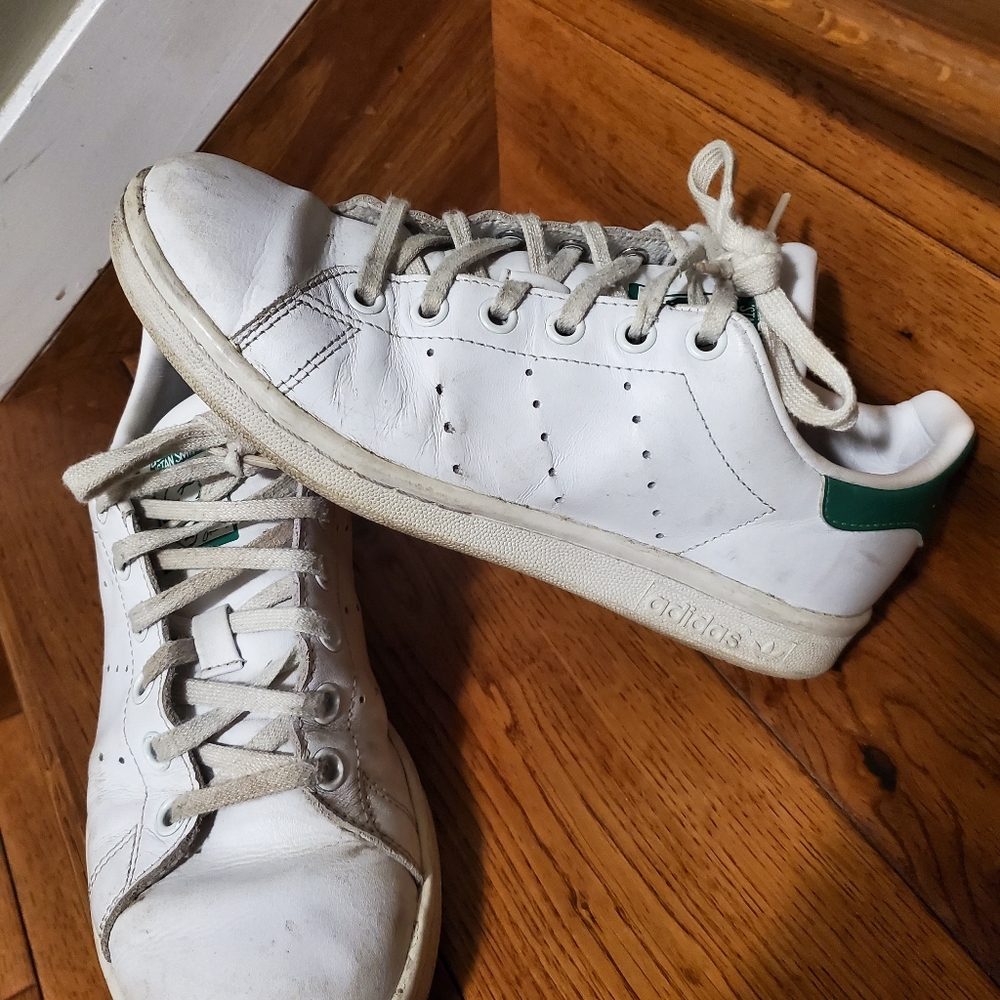 White and green stan smith